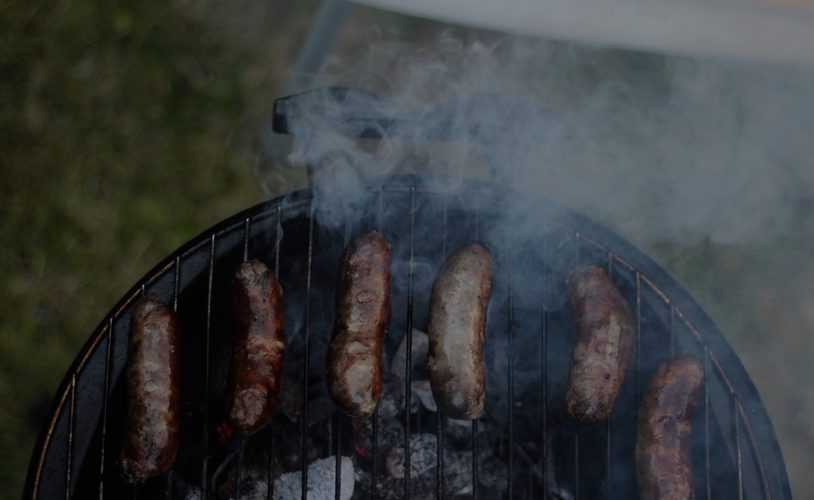 smoked sausage on bbq
