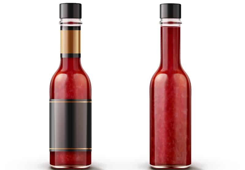 two spicy bottles