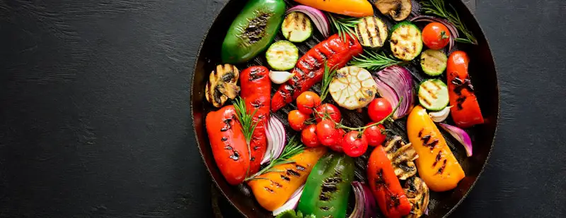 vegetables round flat