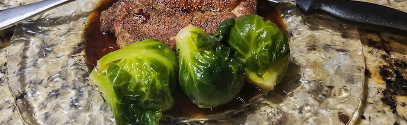 three brussel sprouts