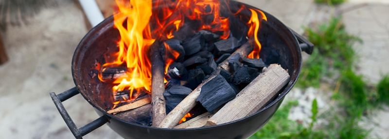 charcoal coal fire