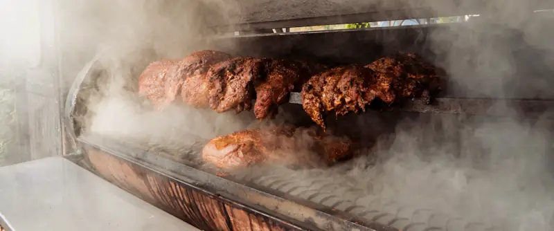 wood smoking brisket